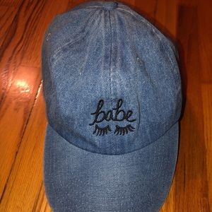 BABE Eyelash Denim Hat